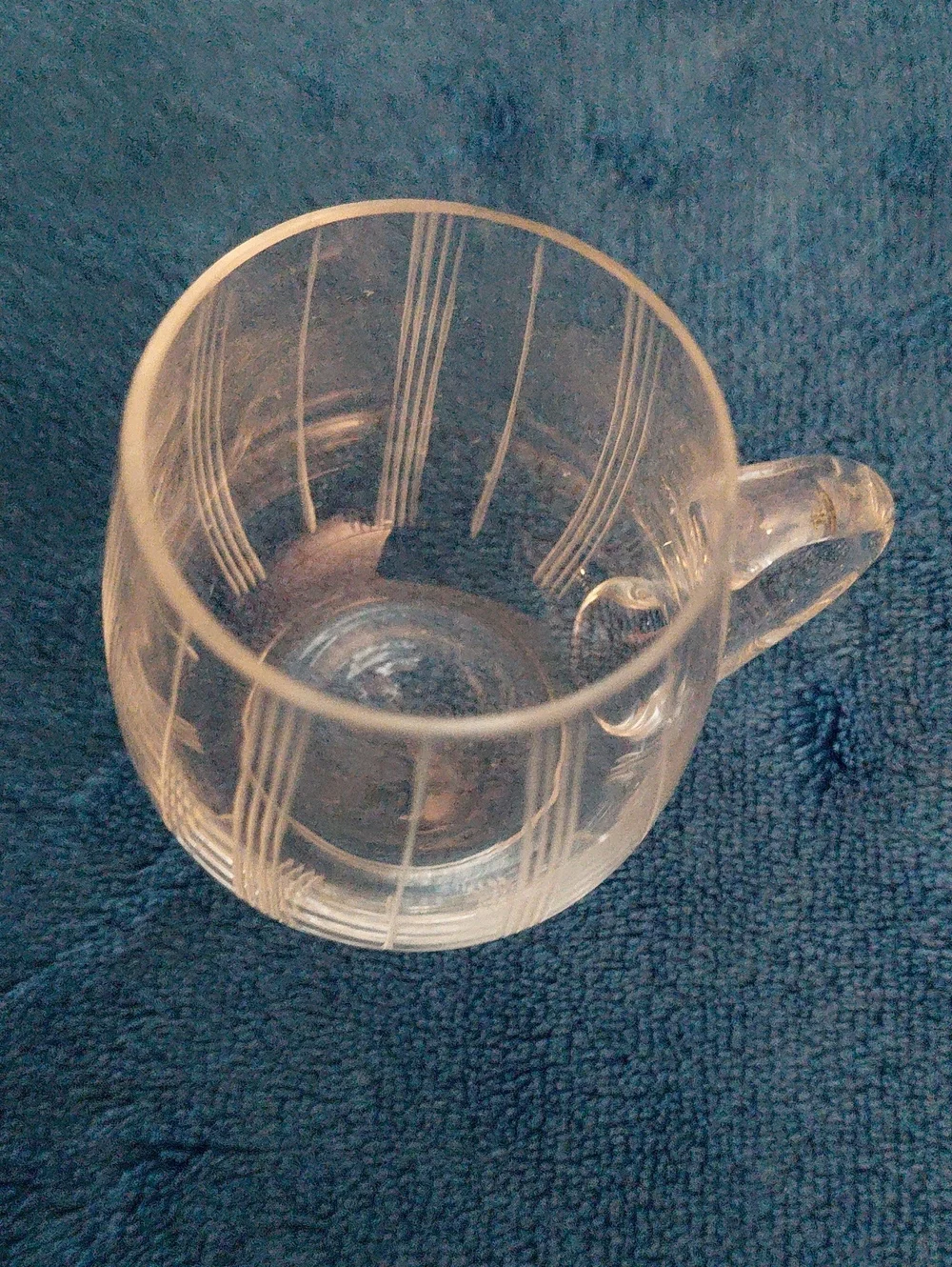 Demitasse Etched Clear Glass Espresso  Cups - Set of 6